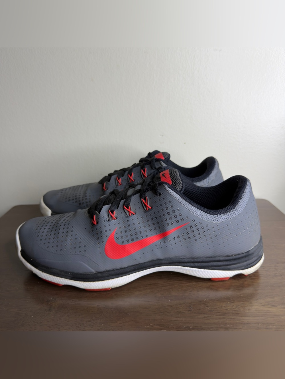 Nike Lunar Cypress Gray Golf Sneakers Sz 9.5 Mens
